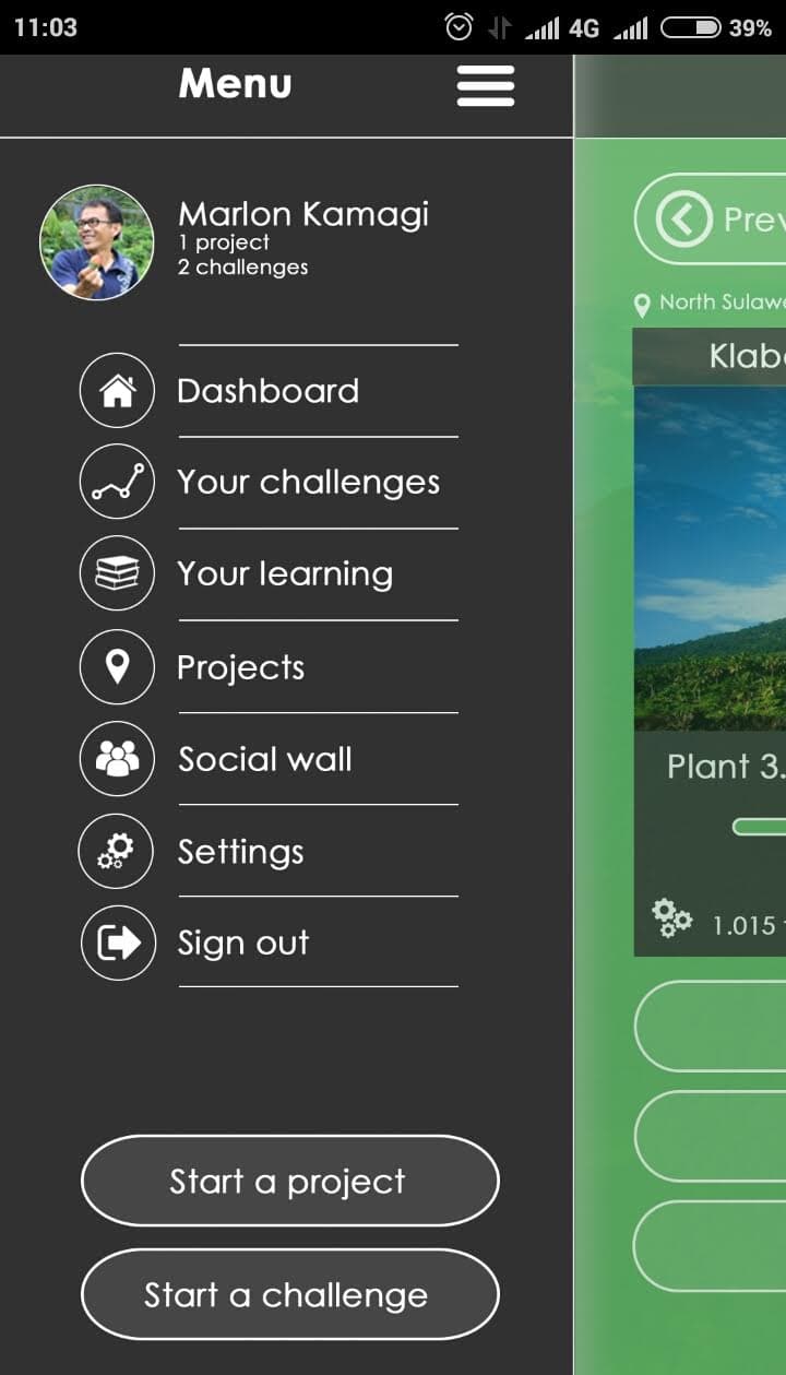 Social Wall aplikasi tanam pohon