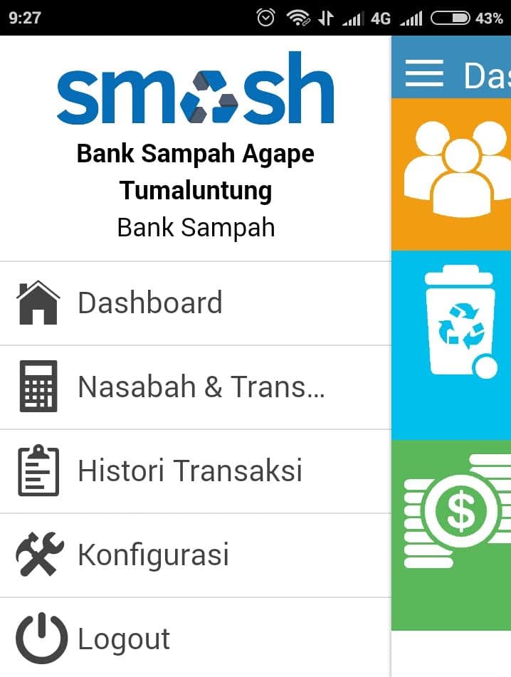 Aplikasi bank sampah SMASH