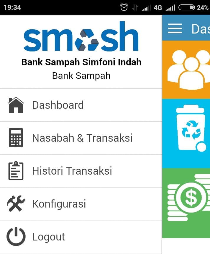 Aplikasi bank sampah SMASH