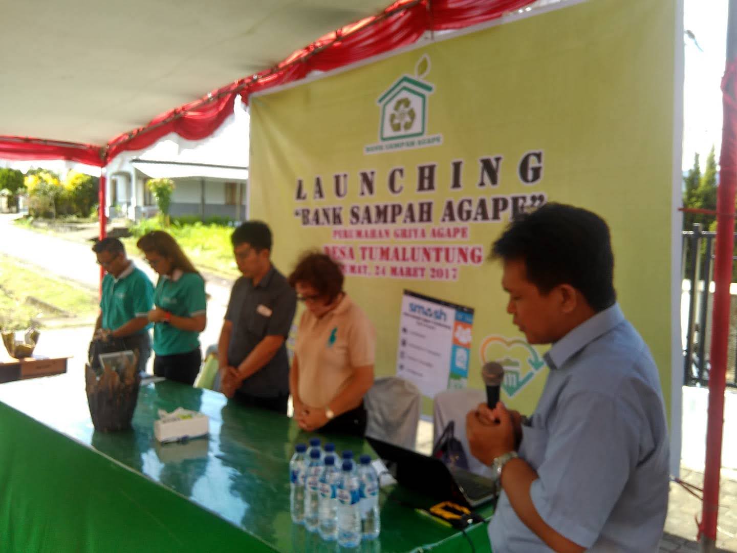 Launching bank sampah Agape