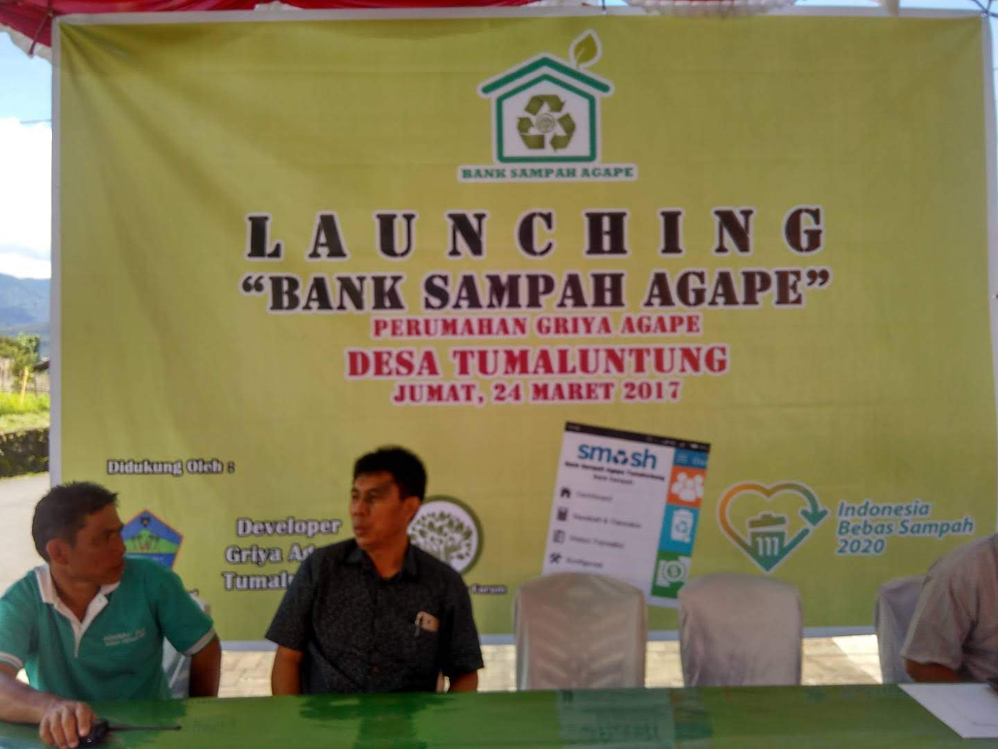 Launching bank sampah Agape di Desa Tumaluntung